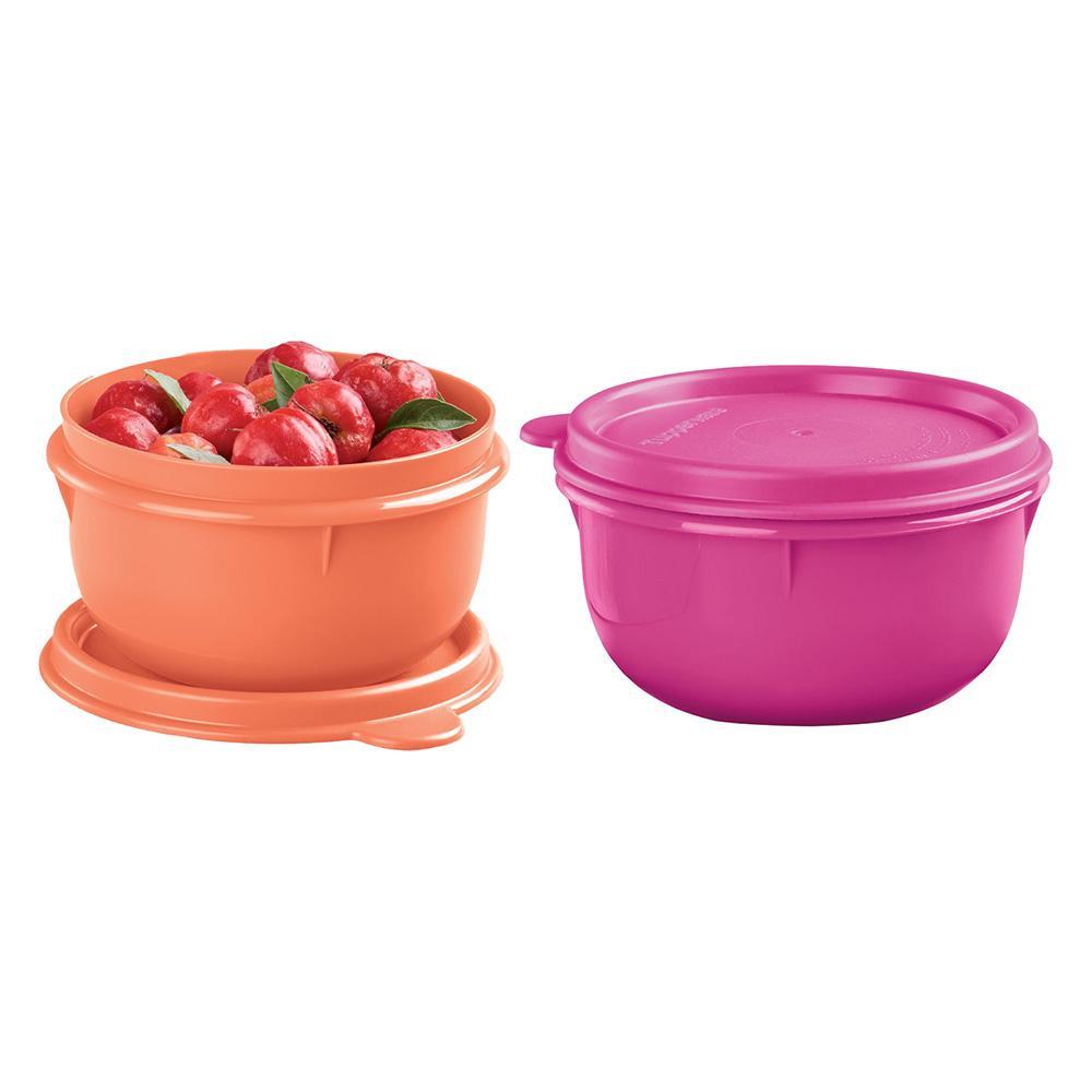 Kit Tupperware Tigelinha Rosa e Pêssego 250ml 