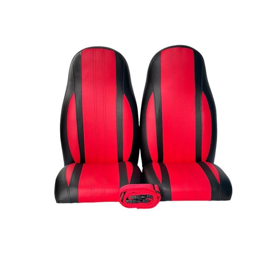 Kit Par Assento Reforçado, Duplo Banco com Cinto de Segurança Para Mini Buggy Bug Infantil E Adulto.