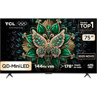 Smart TV TCL 75 AI, 4K UHD, QLED Mini LED, Android TV - 75C6K em Oferta na Shopee