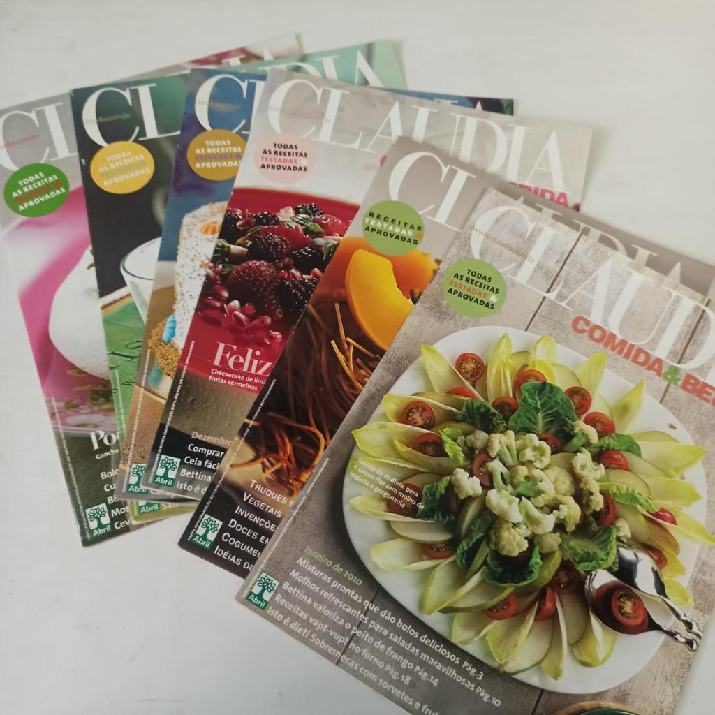 Kit 6 Revistas Claudia Comida e Bebida