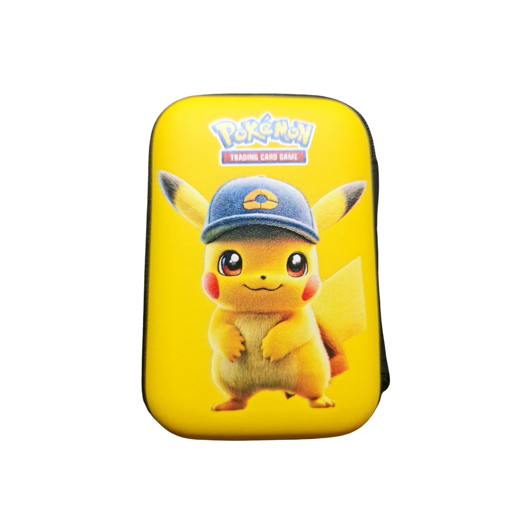 Jogo de 45 Cartas Pokemon com case Pikachu de Bone