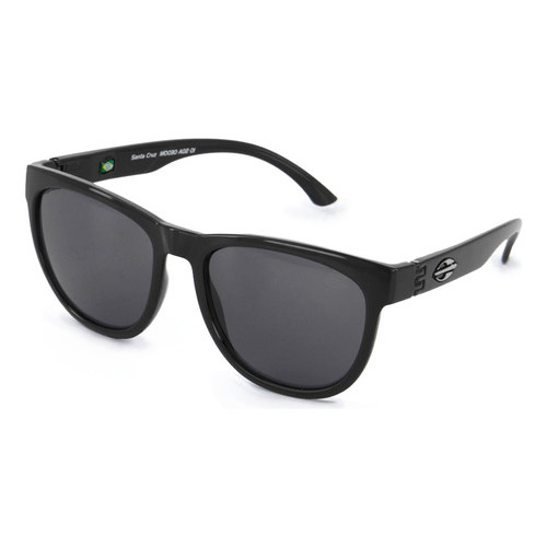 Óculos De Sol Masculino Mormaii Santa Cruz M0030a0201 Redondo Preto Brilhante Cinza Preto Brilho Preto Brilho