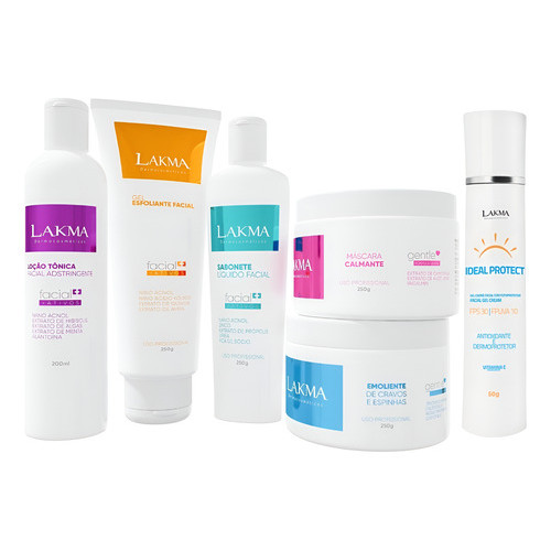 Kit Limpeza De Pele Profissional Lakma Com Protetor Solar