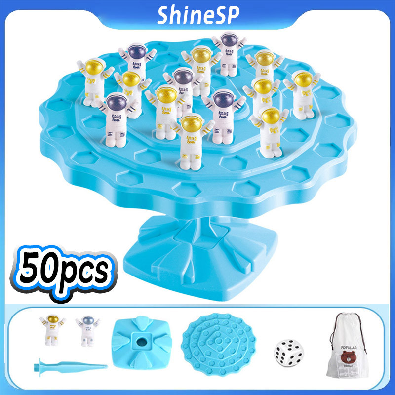 50Pcs Equilíbrio Astronauta Jogo De Mesa Empilhamento Música Astronauta Equilíbrio árvore Educacional
