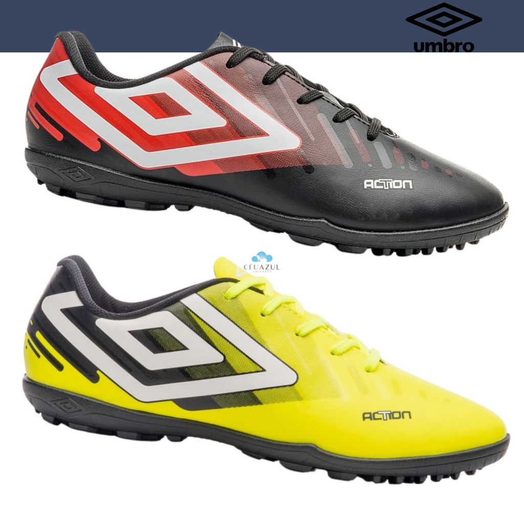Chuteira Umbro Society Masculina Action Campo Sintético Original em Oferta na Shopee