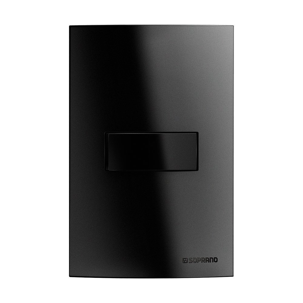 Interruptor Soprano Brava Up - 1 Tecla Paralelo 10AX 250V 4x2 Preto com Placa