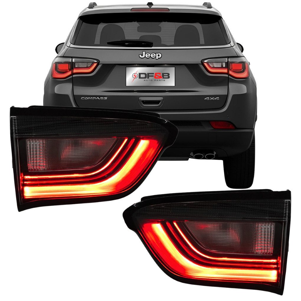 Par Lanterna Tampa Porta-Malas LED Jeep Compass 2022 a 2025