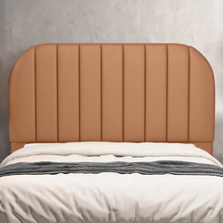 Cabeceira Cama Box Casal Estofada Orgânica 140cm Alice W01 Couríssimo Mocca - Lyam Decor