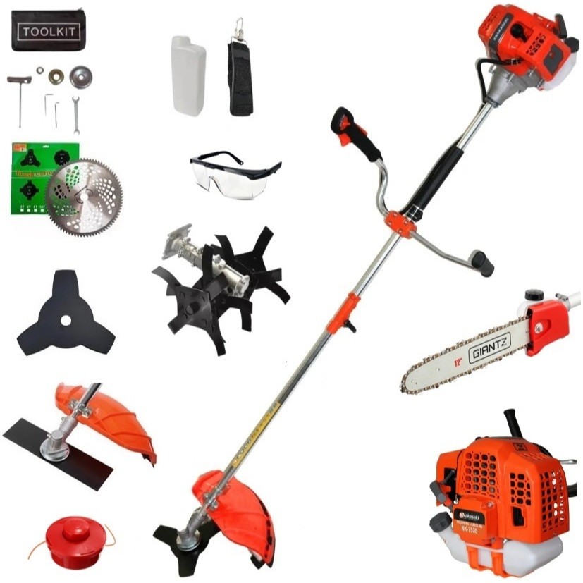 Roçadeira Profissional 75cc - 3.5hp Gasolina 2 Tempos Knakasaki 7X1 em Oferta na Shopee