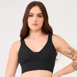 Top Basics Preto Poliamida Com Bojo