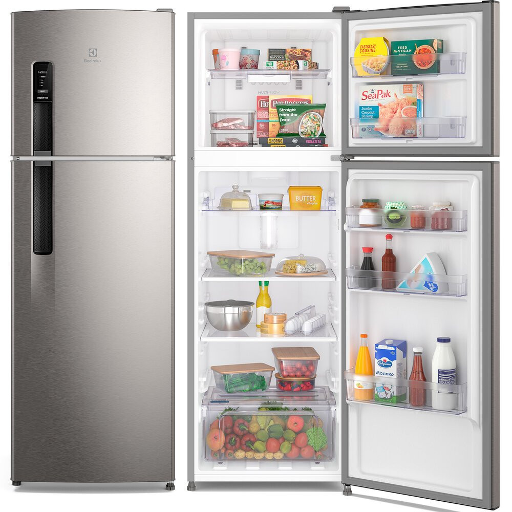 Geladeira Electrolux 380 Litros, Frost Free, AutoSense, Duplex Inox Look - TF41S