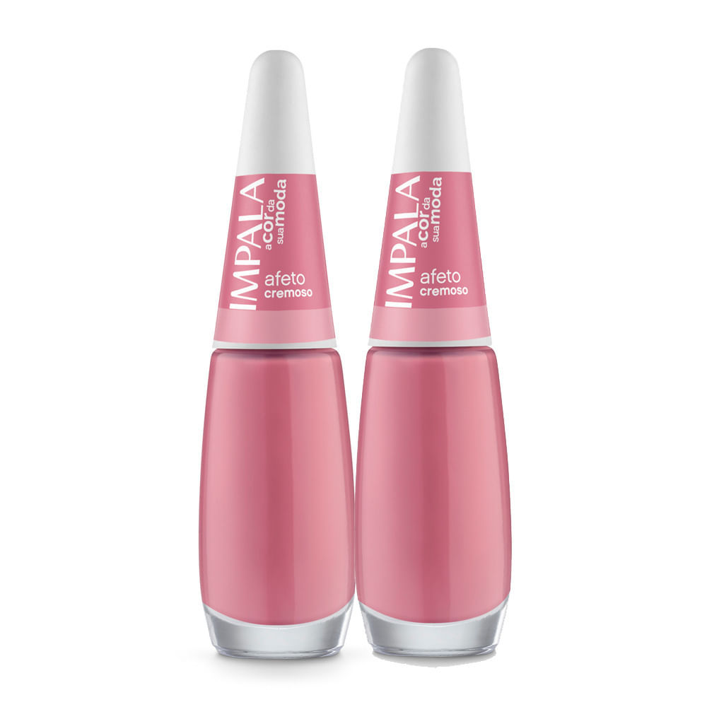 Kit 2 Esmalte Impala A Cor da Sua Moda Cremoso Cor Afeto 7,5ml