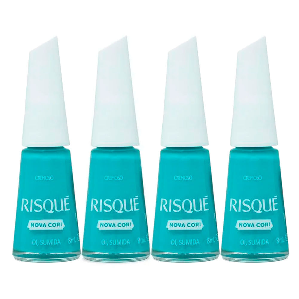 Kit 4 Esmalte Risqué Cremoso Nova Cor Oi Sumida 8ml