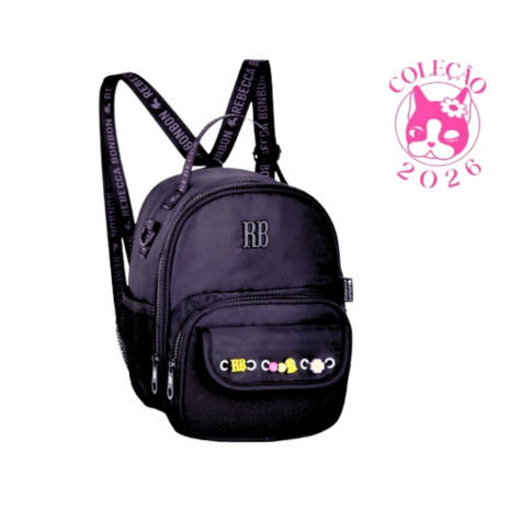 Lancheira Térmica 2 em 1 Rebecca Bonbon Beaded Fun- Clio Style Cor:Preto em Oferta na Shopee