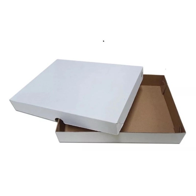 Caixa Para 100 Brigadeiros Dupla Face Branca E Kraft 35x35 Kit C/10
