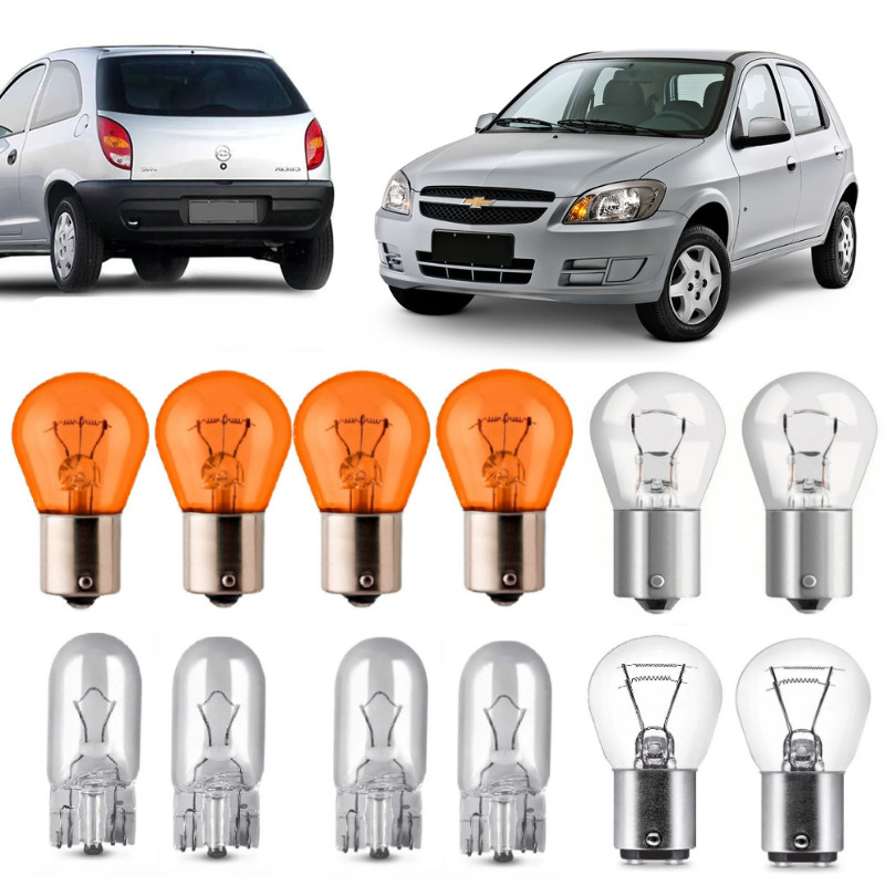 Lâmpadas Halógena Lanterna Traseira Celta 2000 á 2015 Ré Seta Freio em Oferta na Shopee