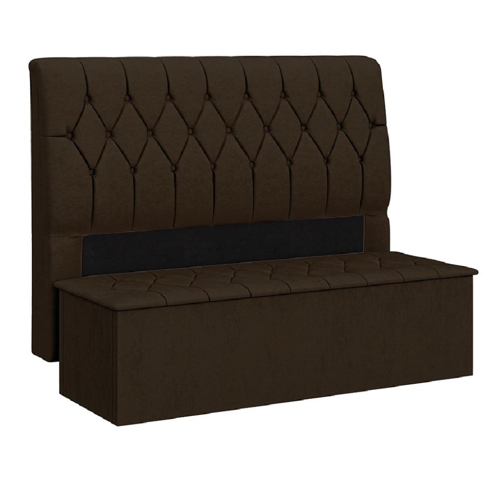 Cabeceira C/calçadeira Baú Istambul Cama Box Casal Chocolate em Oferta na Shopee