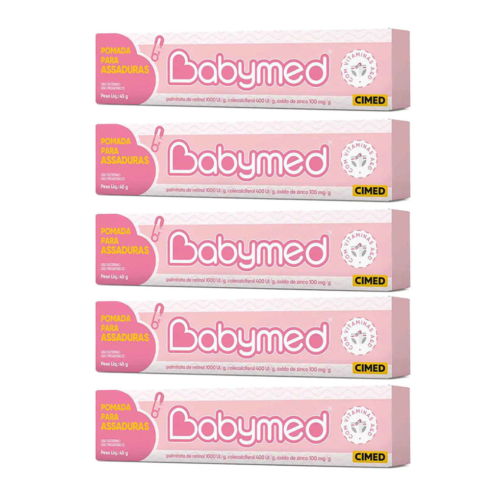 Babymed Rosa Pomada Assaduras 100mg Kit 5 - 45g - Cimed