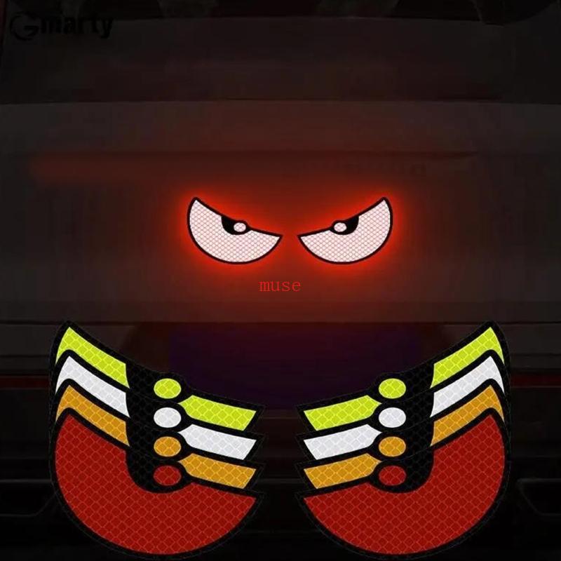 1 Par Adesivos Refletores Para Motocicleta , Carro , Olho Do , Dianteiro , , Decorativo , Reflexi