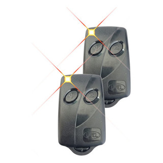 2 Controles Remoto Portão Eletrônico Alarme 2 Botões 433mhz Preto