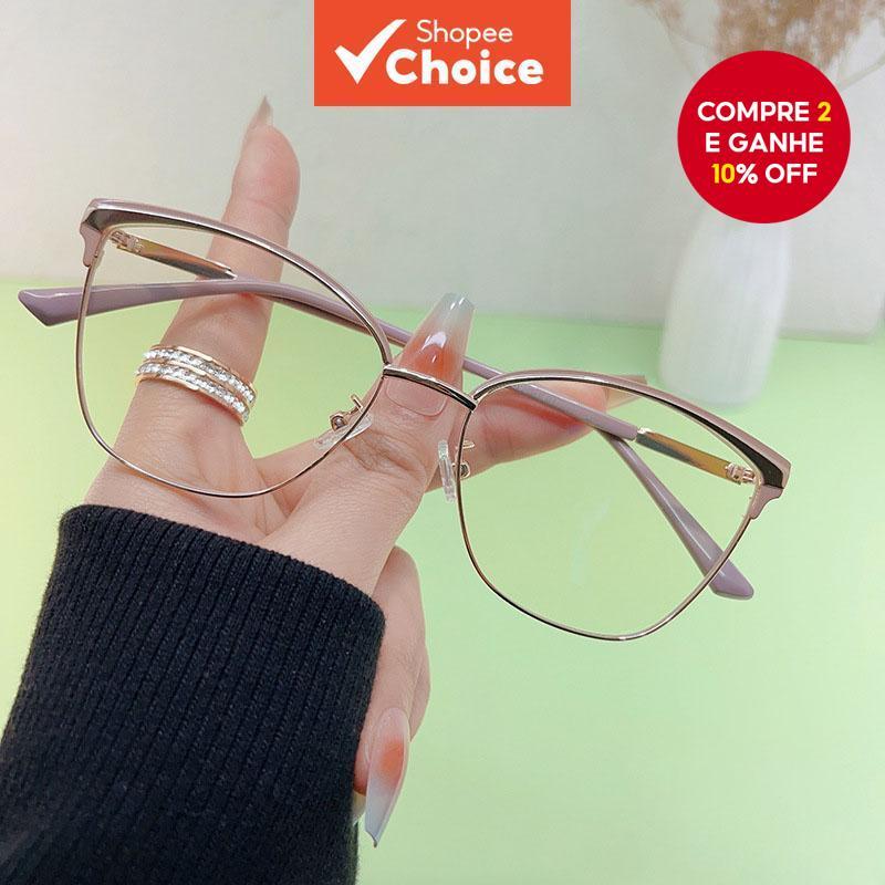 Óculos de Gato Photochromic para Mulheres Fashionáveis - Lente em Degradê e Bloqueio de Luz Azul para Conforto