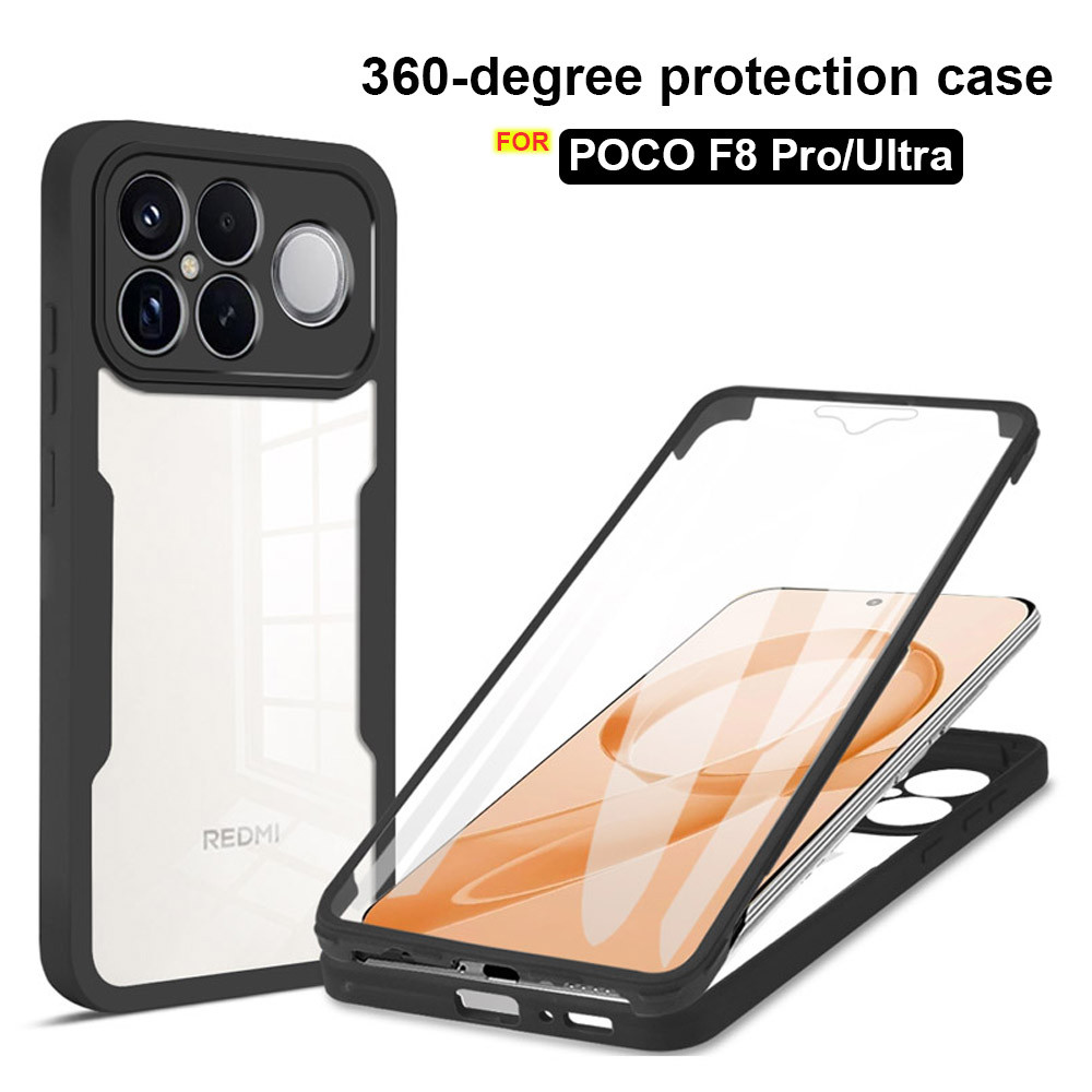 Capa De Proteção De Corpo Inteiro 360 Para POCO F8 Pro Ultra Protetora De Tela Integrada Soft Phone Case