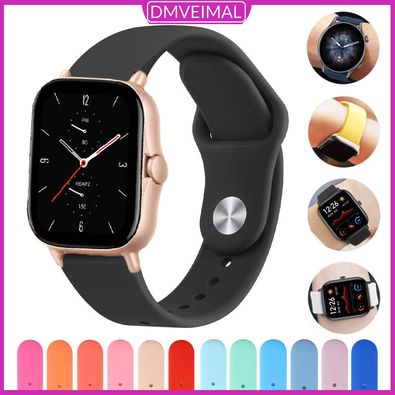 Pulseira De Silicone Para Amazfit GTR GTS 4 3 2 2e Mini Bip S Bip 3/U Pro/GTR 42mm/Amazfit/Galaxy Active Watch 22 20mm
