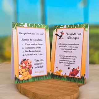 10 a 30 Plaquinhas de mesa REI LEÃO - Centro de mesa Lembrancinha de festa infantil em Oferta na Shopee