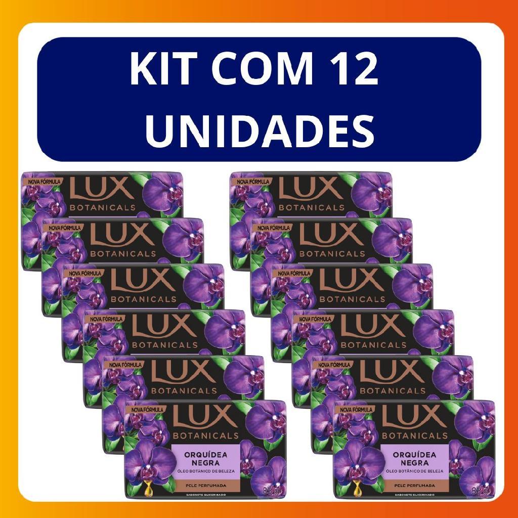 Kit C/12 Unidades Sabonete em Barra Glicerinado Lux Botanicals Orquídea Negra 85g em Oferta na Shopee