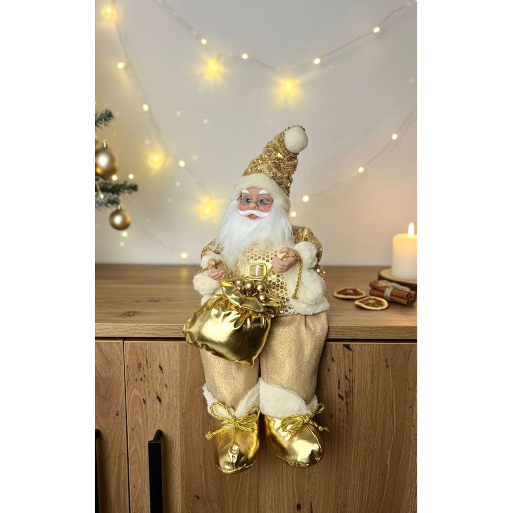 Papai Noel Decorativo Musical Enfeite Natalino Natal Luxo 48cm