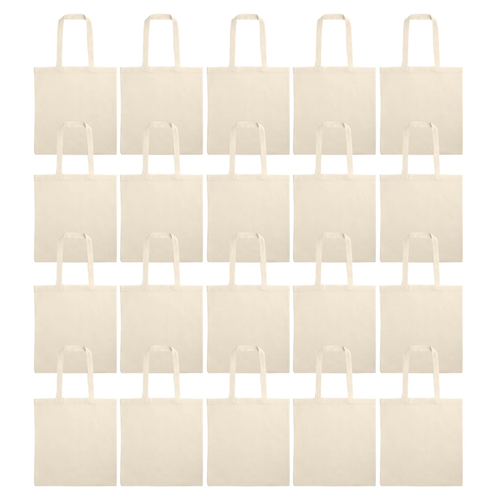Kit 20 Ecobag Bolsa Sacolas Lisa Sustentável Algodão Lisa 37 x 41 cm Pronta Entrega