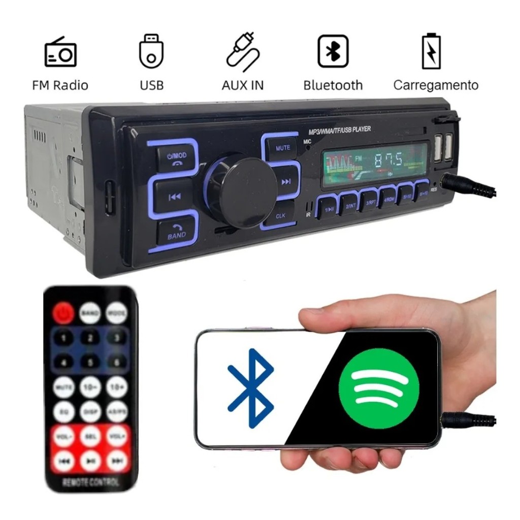 Aparelho Radio Usb/Sd AUX. C/Bluetooth MOD2201 Autovex · foto 2