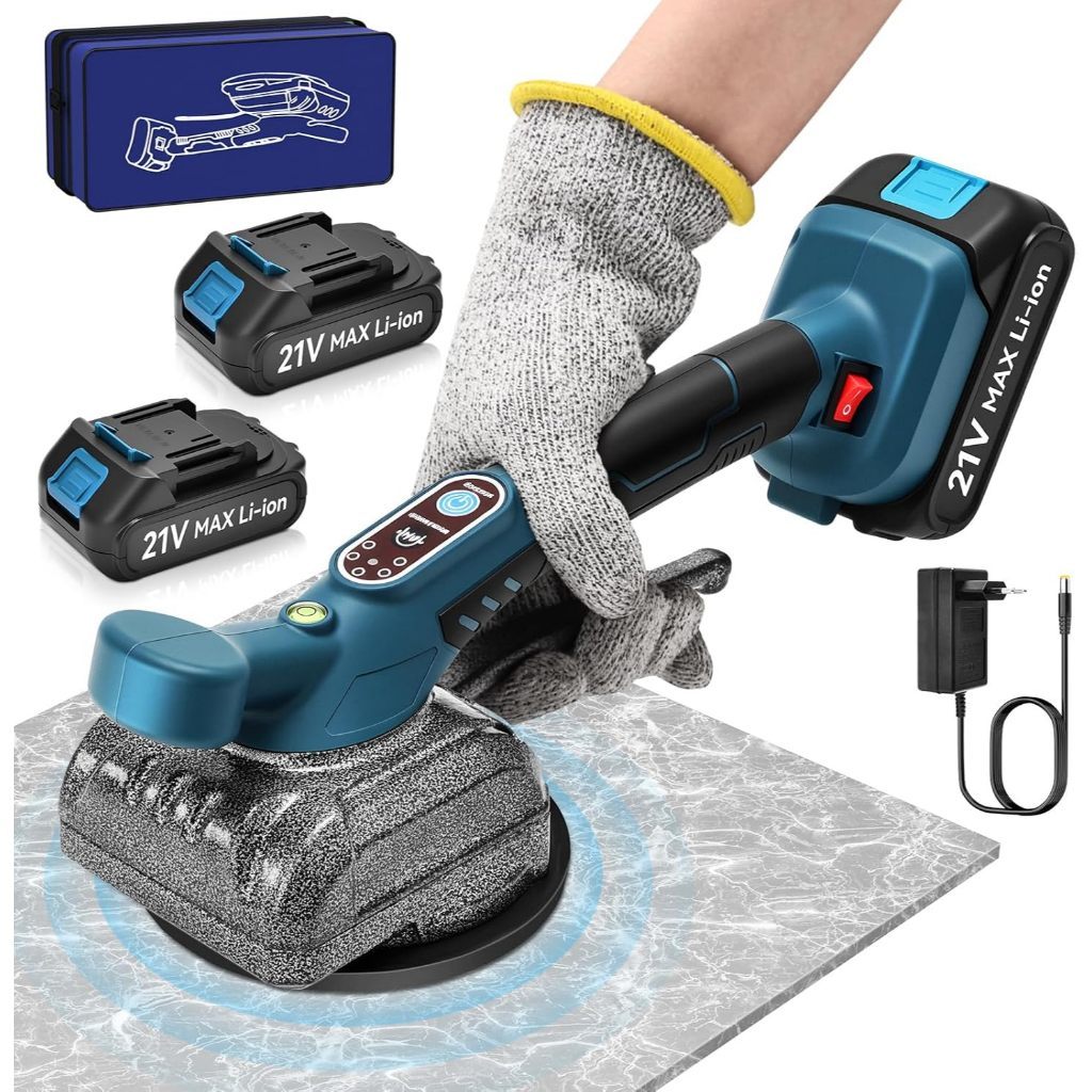Maquina De Assentar Piso Elétrica Recarregável 5 velocidades ajustáveis Com 2 Baterias 21v Linha Premium em Oferta na Shopee