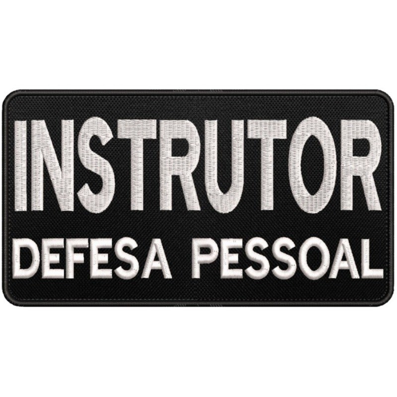 Patch bordado Instrutor Defesa Pessoal 18x10cm