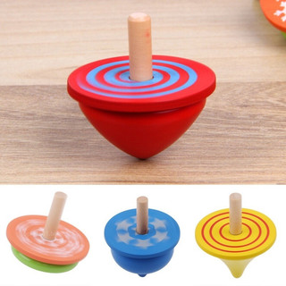 4pcs/pacote Brinquedos de Pião de Madeira Clássicos para Crianças