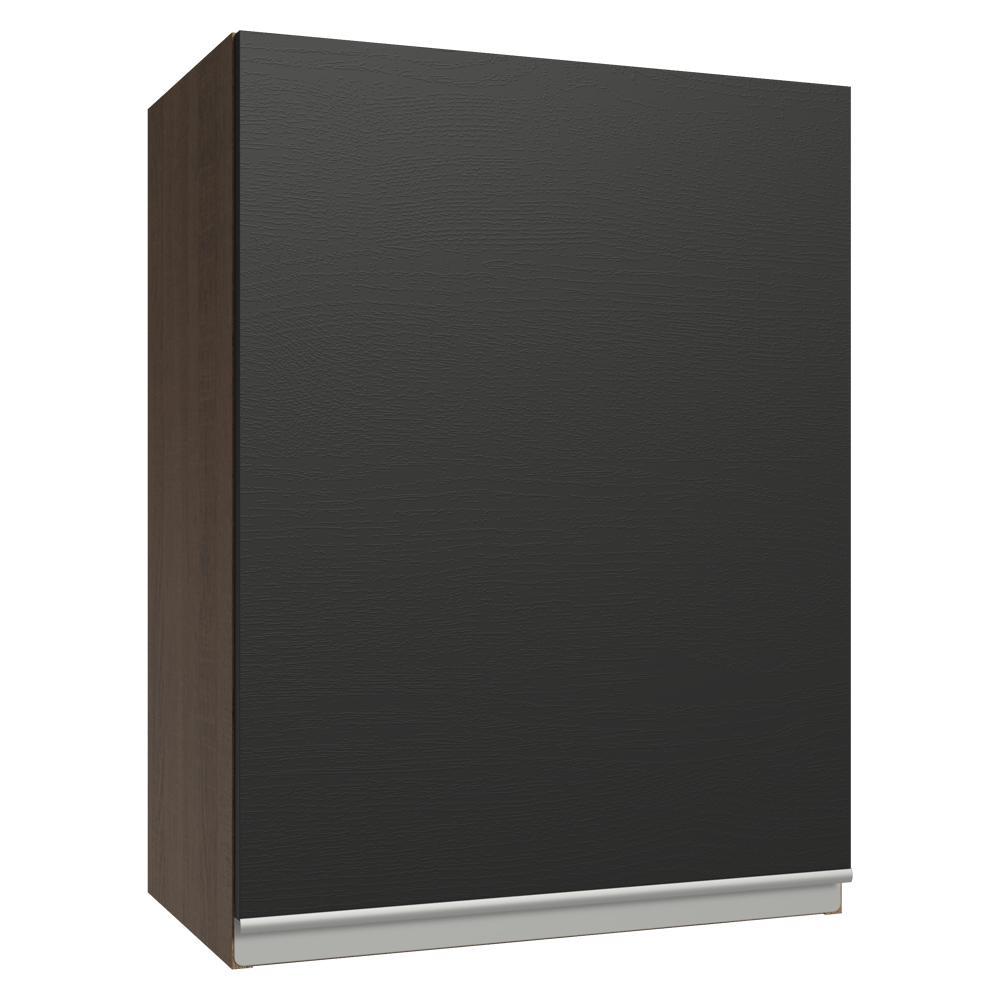 Armário Aéreo 50cm 1 Porta Rustic/Preto Glamy Madesa