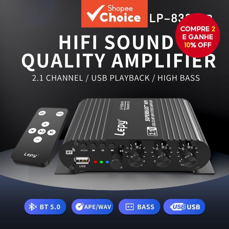 [Shopee Choice] Versão Melhorada Mini Amplificador de Carro Áudio HiFi Som Carros Amplificadores Domésticos USB