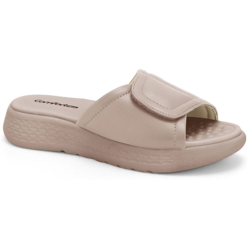 Tamanco Feminino Leve e Confortável com Velcro Rosado Comfortflex 2547301-4