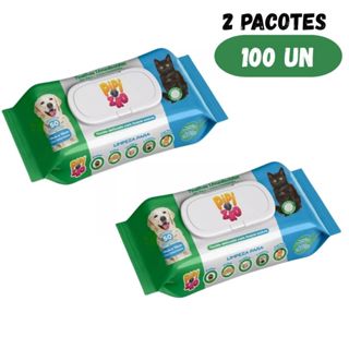 Kit 2 Lenço Umedecido Cachorro Pet Pipizão Premium toalha de limpeza sem Fragrância Animais Gatos em Oferta na Shopee