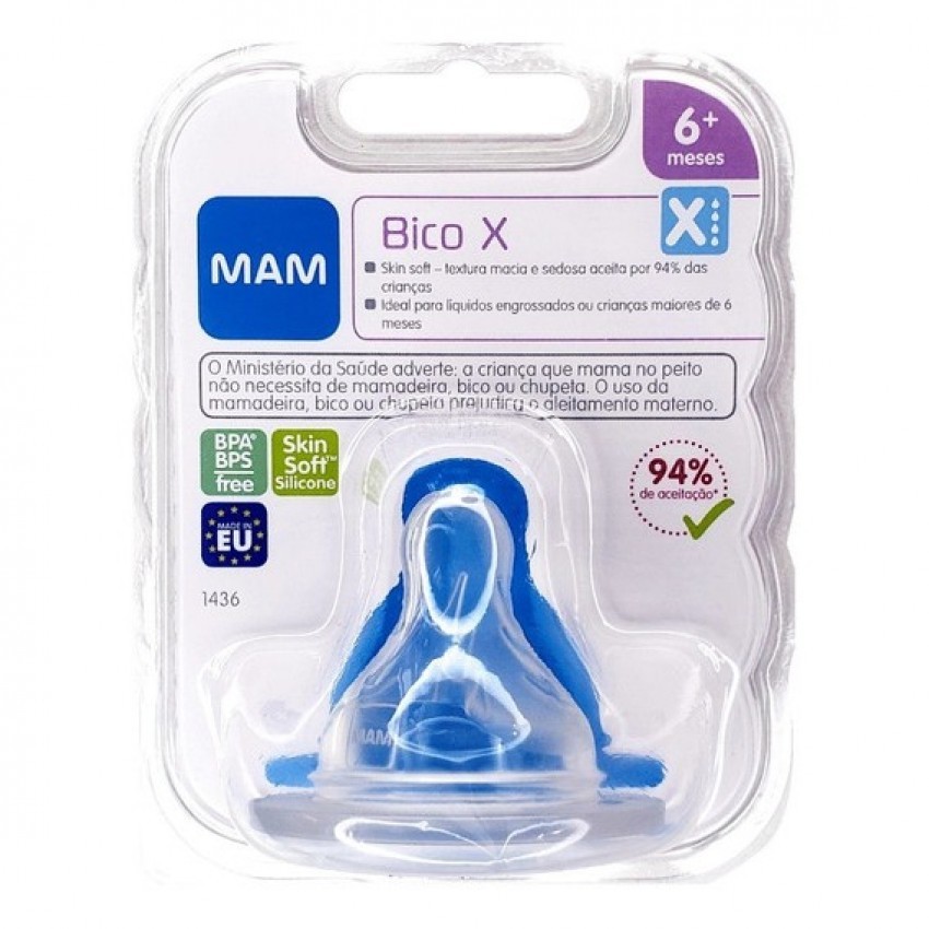 BICO DE MAMADEIRA MAM Nº X FLUXO SUPER RÁPIDO 6+