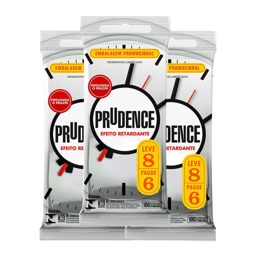 Kit 3 Preservativo Prudence Efeito Retardante Leve 8 Pague 6 em Oferta na Shopee