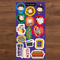 Adesivo Decorativo - Friends - 6x5,5cm - 16 unidades - Regina - Rizzo