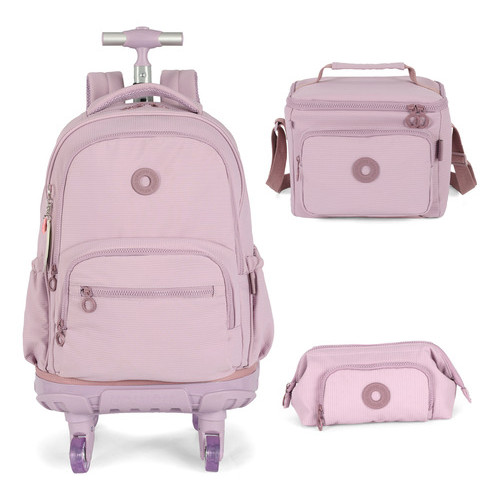 Kit Mochila Com Rodinhas 360 Original Luara By Up4you
