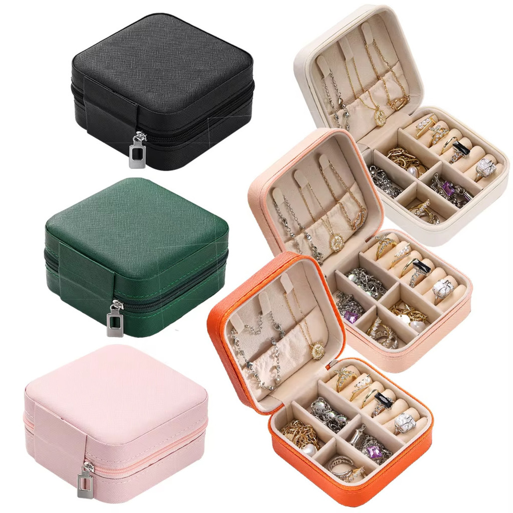 Kit 10|20|30|40 Porta Jóias Portátil Caixinha Bolsa de Armazenamento Colar Brincos Anéis