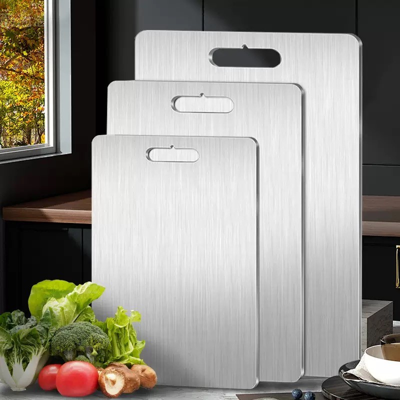 Tábua de Corte Inox Profissional Grande / M Higiênica Durável Anti-Odor Cozinha Carne Legumes