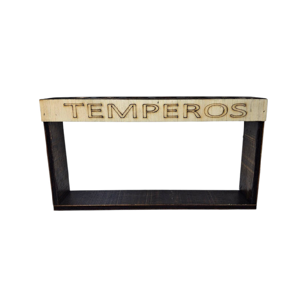 Porta Temperos De Mesa Cozinha Organizada Madeira Decorativa Suporte Condimentos Giratória Parede