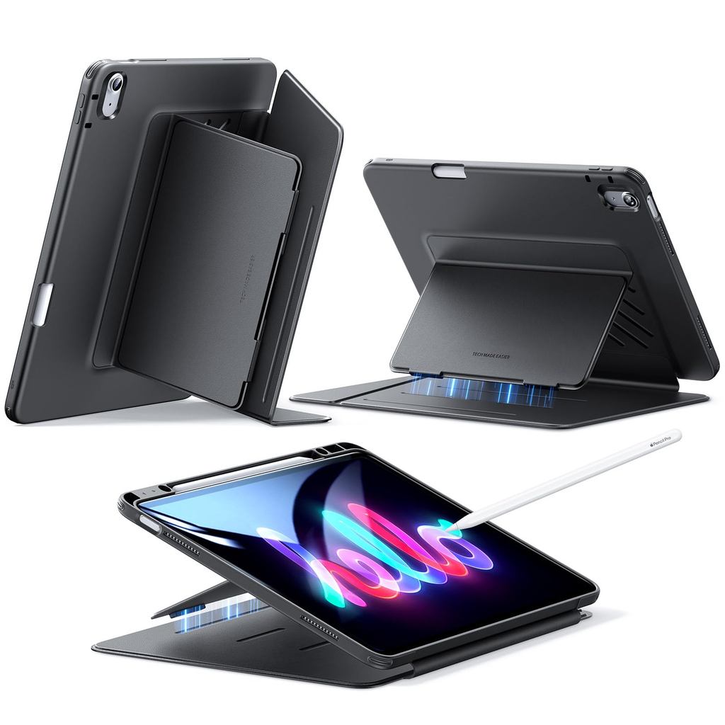 Capa ESR para iPad Air 13 M3/M2 2025/2024 Suporte 360 Hybrid-Preto