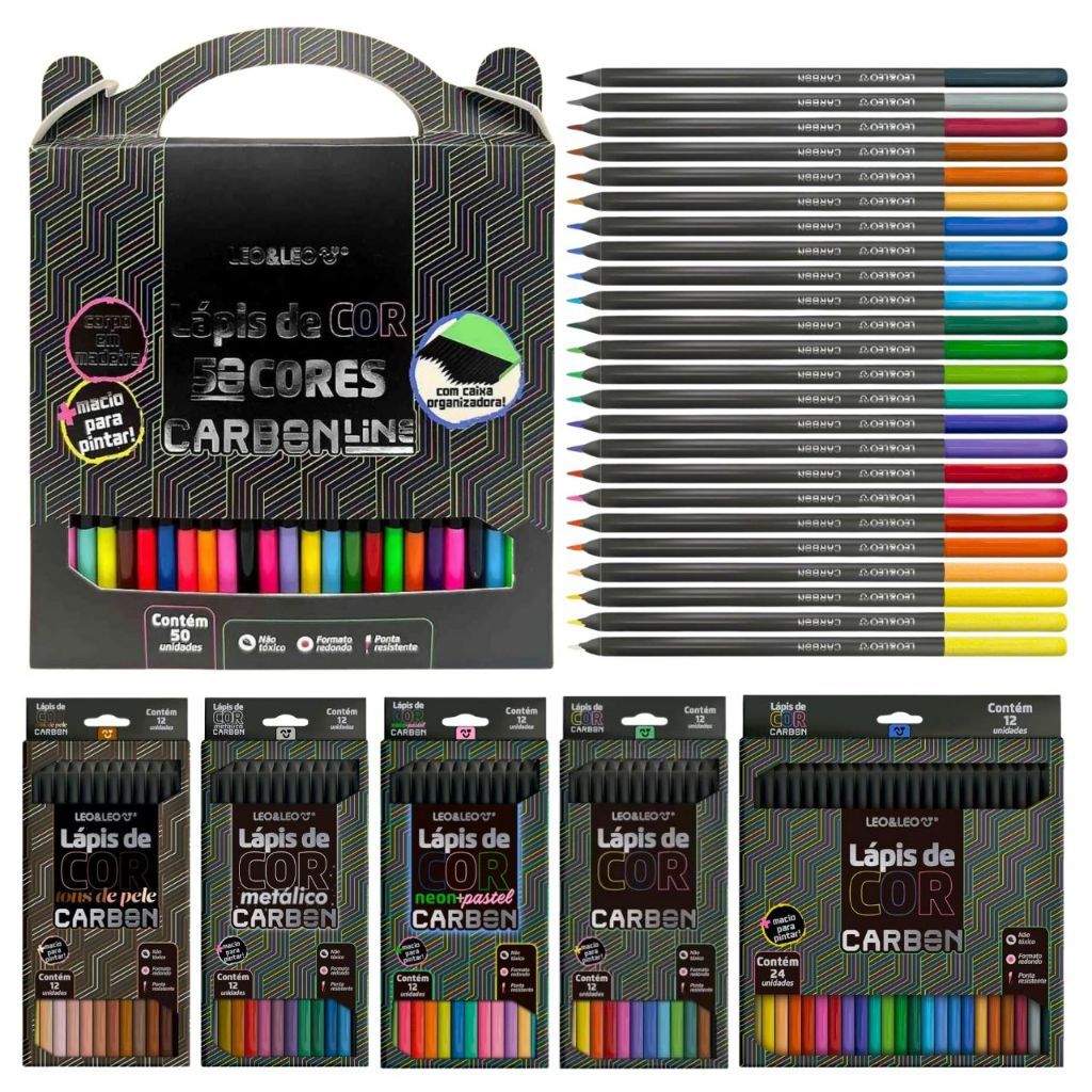 Lápis de cor Carbon Line Super Soft leo e leo Macio material Escolar vários modelos em Oferta na Shopee