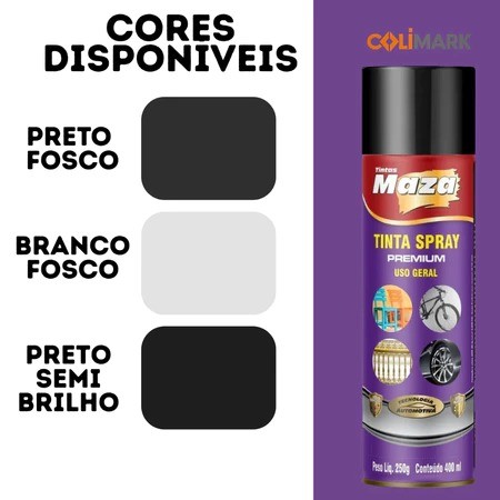 Spray Tinta Para Portão Ferro Esmalte Madeira Fosco e Semi Brilho 250g/400ml Maza em Oferta na Shopee