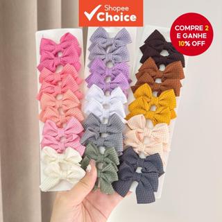 10 peças/conjunto Presilhas de Cabelo com Laço Fofo para Meninas, Laços de Cabelo Feitos à Mão, Acessórios de Moda para em Oferta na Shopee